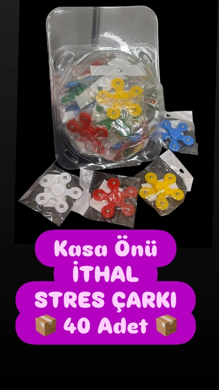 STRES ÇARKI İTHAL ÇEREZLİK / KASA ÖNÜ 40LI KAVANOZ